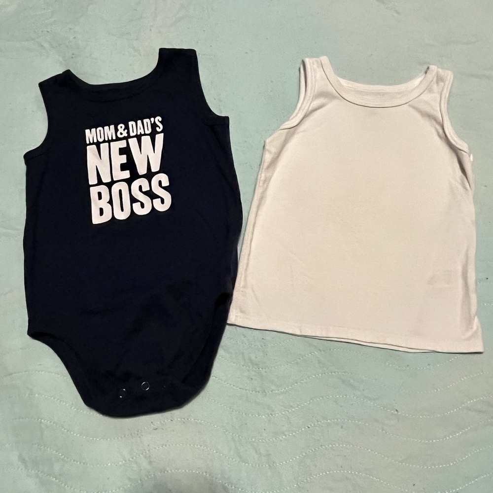 Lot of 2 Infant Garanimals‎ Body Suit & Tank Top 24 Mo/2T Snap GUC
